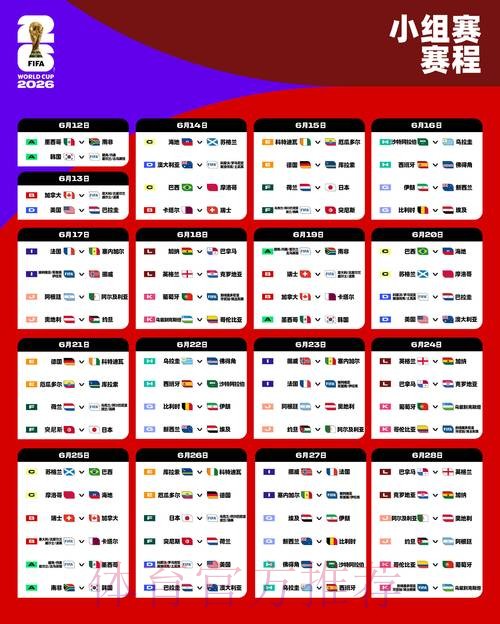 2026世界杯每日赛程高清版观看指南怎么看